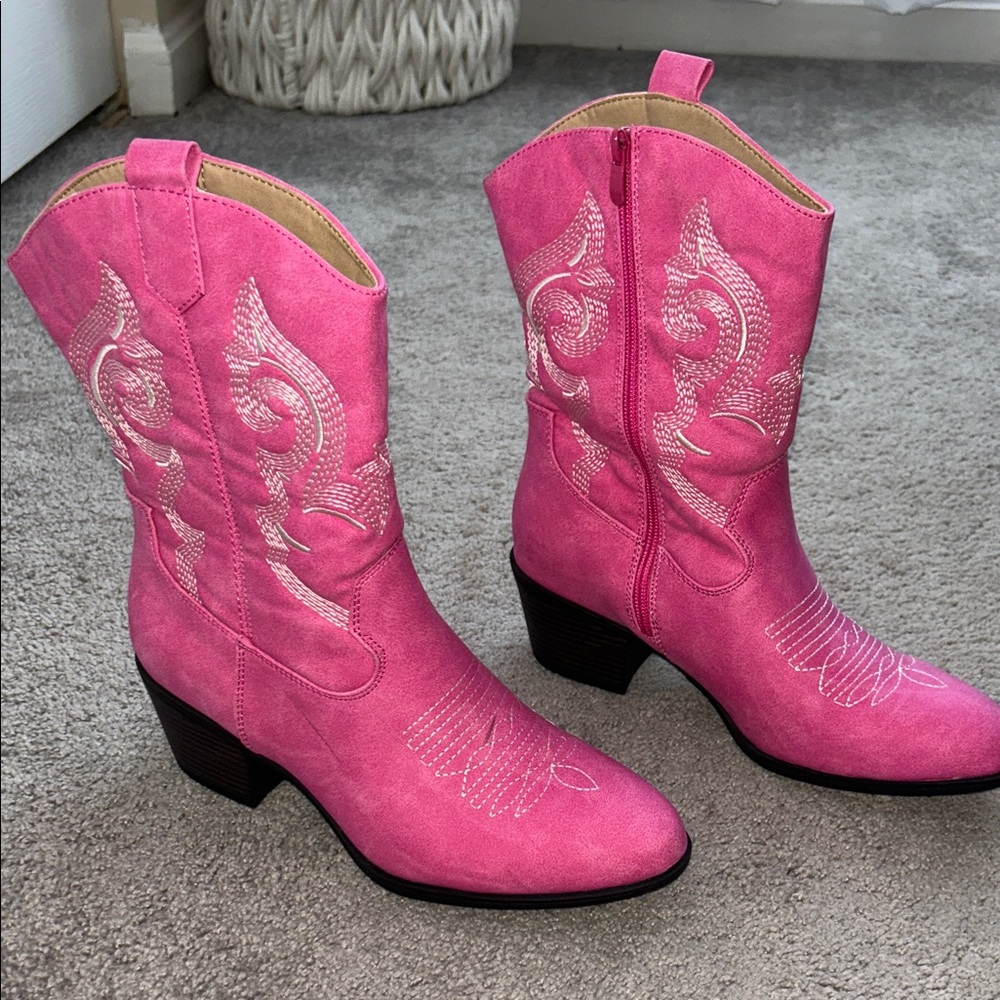 Pink Western Cowboy Boots